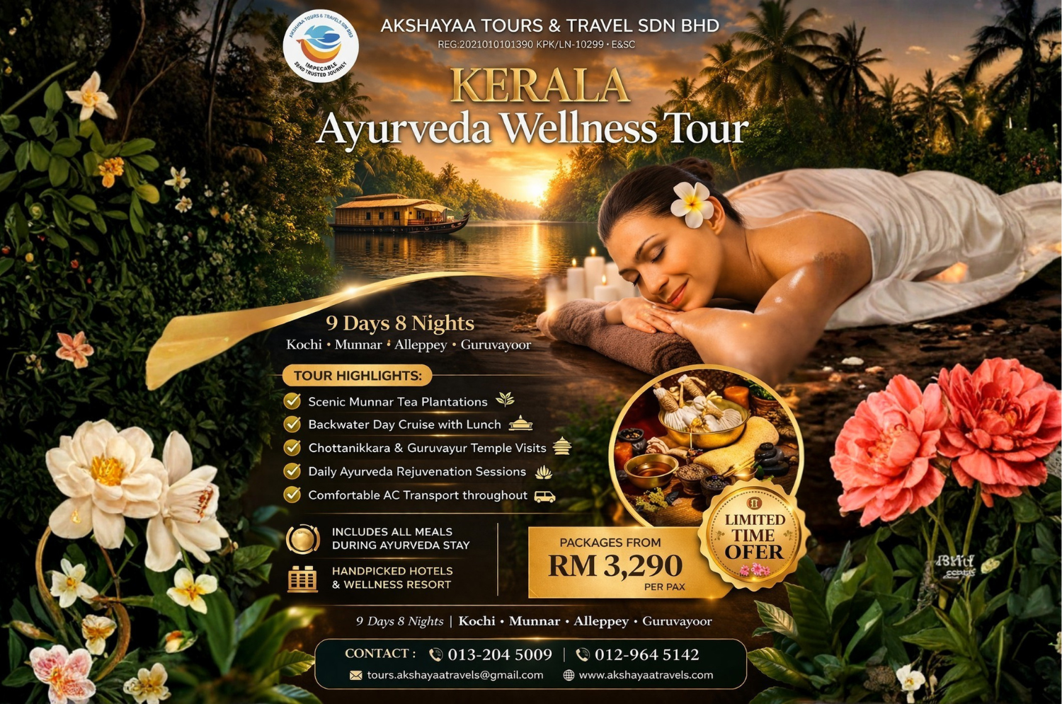 🌿 AYURVEDA WELLNESS TOUR – REJUVENATE YOUR BODY & MIND 🌿