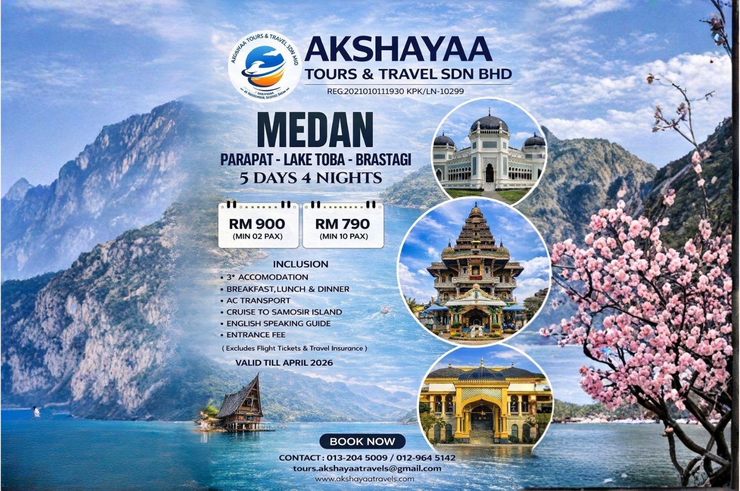🌄 LAKE TOBA GETAWAY – 4D3N MEDAN | PARAPAT | BRASTAGI 🌄